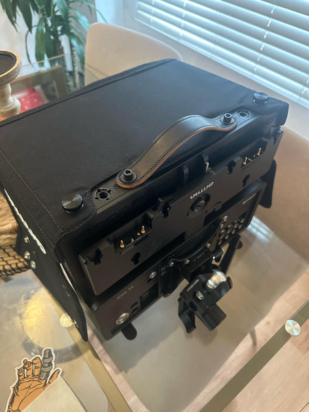 Hermann Oak and Horween Leather SmallHD Cine13 Handles